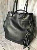 The Sak Castella Leather Boho Drawstring Bucket Bag by Vanessa Jane