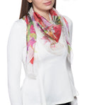 Giani Bernini Signature Tropical Square Scarf, White Multi Floral, One Size by Vanessa Jane