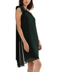 Lauren Ralph Lauren Womens Chiffon One-Shoulder Dress – Deep Pine-Size 4 by Vanessa Jane
