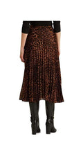 Ralph Lauren Animal Print Pleated Midi Skirt by Vanessa Jane