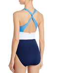 Lauren Ralph Lauren Color-Block Twist Back Halter One-Piece Swimsuit, Us 12 by Vanessa Jane