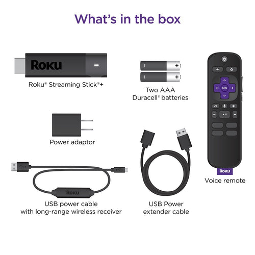 Roku Streaming Stick Plus 4K HDR Media Player with Voice Remote 3810R by Roku