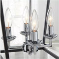 Home Decorators Collection Weyburn 4-Light Black and Polished Chrome Caged Chand by Vanessa Jane