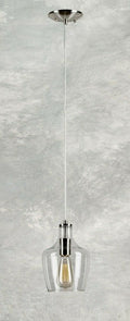 Forte 2679-01-55 9 One Light Cord-Hung Glass Mini Pendant, Brushed Nickel by Vanessa Jane
