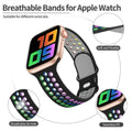 Soft Silicone Sport Band for Apple Watch Series 11 10 9 8 7 6 5 SE Multicolor by Merch Section