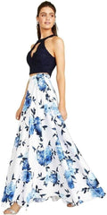 City Studios Women's Sleeveless Full Length Formal Dress White Size 5 by Vanessa Jane
