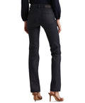 Lauren Ralph Lauren Mid-Rise Straight Jeans – Coated Navy Wash by Vanessa Jane