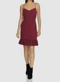 1.State Ruffle-Hem Spaghetti-Strap Dress, Size 8 by Vanessa Jane
