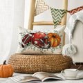 Yxuiyal Fall Pillow Covers 12x20 Inch Plaid Orange Pumpkin Leaf 2 Pack by Deal US