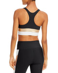 Aqua Athletic Womens Striped Panel Sports Bra Black Removable Cup Size XS by Vanessa Jane