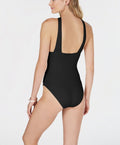 Michael Michael Kors Solid Convertible Ruched One-Piece Swimsuit by Vanessa Jane