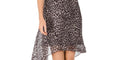 Adrianna Papell Leopard-Print Chiffon Flyaway Dress, Size Small by Vanessa Jane