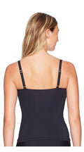 Bleu Rod Beattie Womens Over The Shoulder Twist Tankini Top, Black, 14 by Vanessa Jane