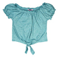 Crave Fame Juniors Puff-Sleeve Off Shoulder Tie-Front Top by Vanessa Jane