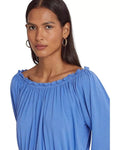 Ralph Lauren Top Blouse Peplum Jersey Ruffle Off-the-Shoulder Petite Size PM by Vanessa Jane