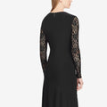 Lauren by Ralph Lauren Womens Lace-Sleeve MIDI Dress by Vanessa Jane