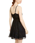 As U Wish Juniors Metallic-Dot Chiffon Dress, Size 3 by Vanessa Jane