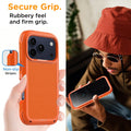 Rugged Shockproof Heavy Duty Hard Cover Case for iPhone 17 Pro 17 Pro Max Orange by Merch Section