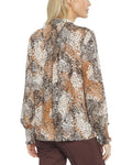 NYDJ Womens Pleated Peasant Blouse by Vanessa Jane