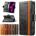 Leather Wallet Magnetic Flip Stand Case for iPhone 17 Pro Max 16 15 14 13 12 11 Black by Merch Section