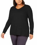 Karen Scott Plus Size Cotton Marled-Knit Tunic Top by Vanessa Jane