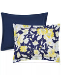 Mytex Aster Floral 2-PC. Reversible Twin Comforter Set, Navy/Yellow by Vanessa Jane