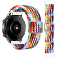 MVSSAT Braided Magnetic Buckle Watch Band 22mm Rainbow by Deal US