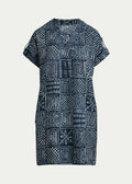 Lauren Ralph Lauren Linen Geometric Shift Dress Dark, Size 6 by Vanessa Jane