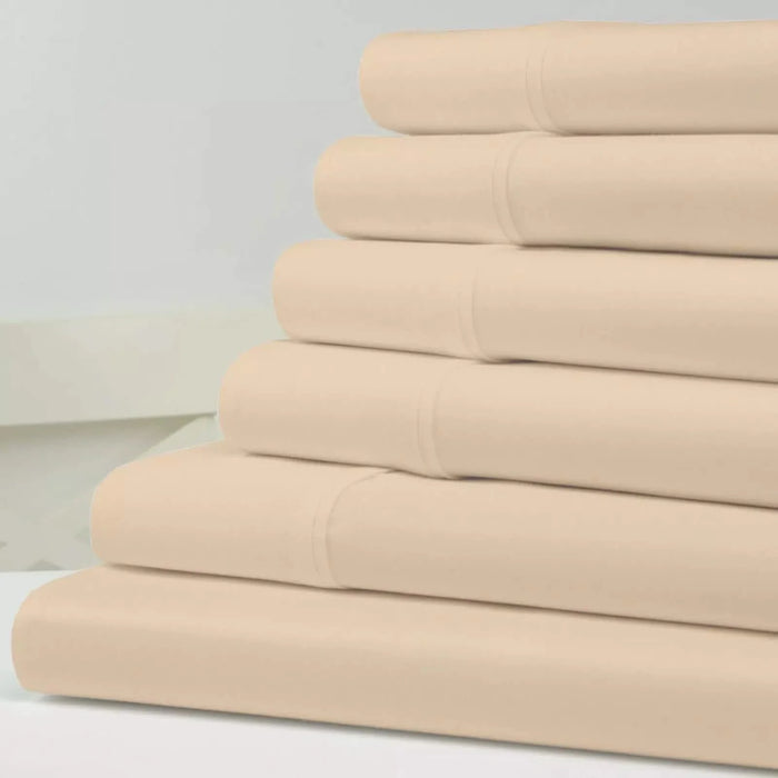 6-Piece Set: Kathy Ireland 1500 Thread Count Bamboo Cotton Sheet Set by DailySale