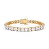 12.50 CTW D VS Round Lab Grown Diamond 7.5" Tennis Bracelet 14k Yellow Gold