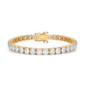 12.50 CTW D VS Round Lab Grown Diamond 7.5" Tennis Bracelet 14k Yellow Gold by DailySale