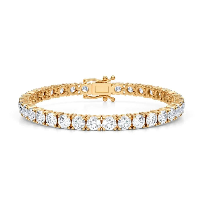 12.50 CTW D VS Round Lab Grown Diamond 7.5" Tennis Bracelet 14k Yellow Gold by DailySale