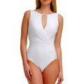 Calvin Klein Womens Tummy Control Keyhole Removable Cups High Neck One Piece by Vanessa Jane