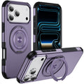 Rugged Grip Magnetic Kickstand Shockproof Case for iPhone 17 Pro Max 16 15 14 Black by Merch Section