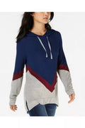 Hippie Rose Juniors Chevron-Print Pullover Hoodie, Size Large by Vanessa Jane