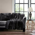 MADISON PARK Duke Ribbed Faux-Fur Decorative Pillow, 20 x 20 by Vanessa Jane