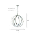World Imports Rondure 6-Light Polished Nickel Chandelier, Adjustable Height by Vanessa Jane