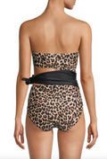 DKNY Suntan Printed Cut-Out Bandeau One-Piece Swimsuit, Us 14 by Vanessa Jane