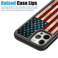 Hybrid Dual Layer Armor Case for iPhone 12 12 Pro 12 Pro Max USA Flag by Merch Section