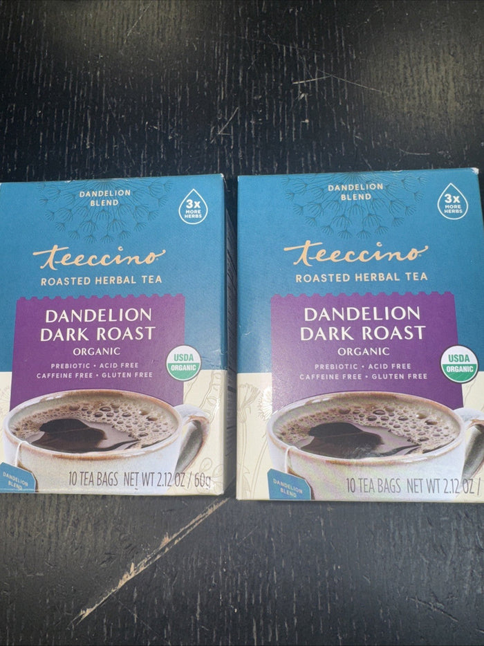 Teeccino Dandelion Dark Roast Chicory Herbal Tea, Organic, 20 Tea Bags by Price Is Right Miami