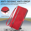 Leather Flip Wallet Case with Strap for iPhone 17 Pro Max Air 16 15 14 13 12 11 by Merch Section