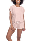 Honeydew Just Chillin Terry 2pc Loungewear Shorts Set, Size XL by Vanessa Jane