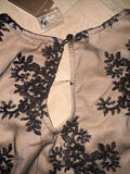 Francesca's Miami Floral Blouse Sleeveless Overlay Poly Lace, Size Large by Vanessa Jane