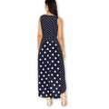 AX Paris Women's Polka Dot Asymmetric Dress, Navy, Size 18 by Vanessa Jane