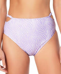 California Waves Juniors Smocked High-Waist Bikini Swim Bottom, Size Medium by Vanessa Jane
