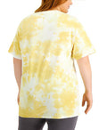 Love Tribe Plus Trendy Tie-Dyed Cotton Graphic Print T-Shirt by Vanessa Jane
