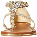 G by Guess Womens Deers Fabric Split Toe Casual Ankle Strap, Gold, Size 6.0 by Vanessa Jane