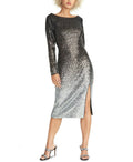Rachel Roy Long Sleeve Ombre Sequin Dress, Size Medium by Vanessa Jane