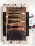 💯Glitterati Culture Large Essential Makeup Brush Set 6-Pc + Cosmetic Bag by Vanessa Jane