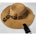 INC packable floppy scarf women's wide brim sunhat UPF 50+ Animal print by Vanessa Jane